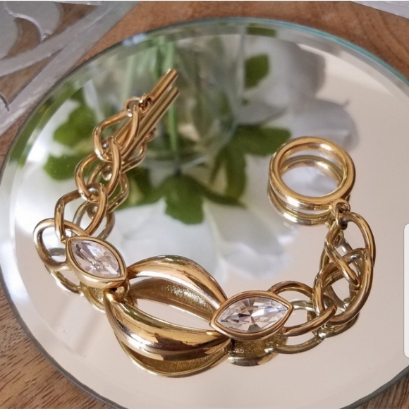 AUTHENTIC Swarovski Gold plated bracelet - Picture 12 of 16